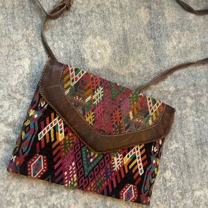 Multicolor Patterned Women's real leather Bag IXCHEL